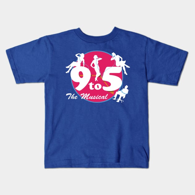 9 to 5 The Musical #1 (large front design) Kids T-Shirt by MarinasingerDesigns